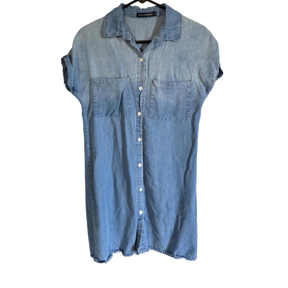 Zilcremo Denim shirt Dress - Button Down